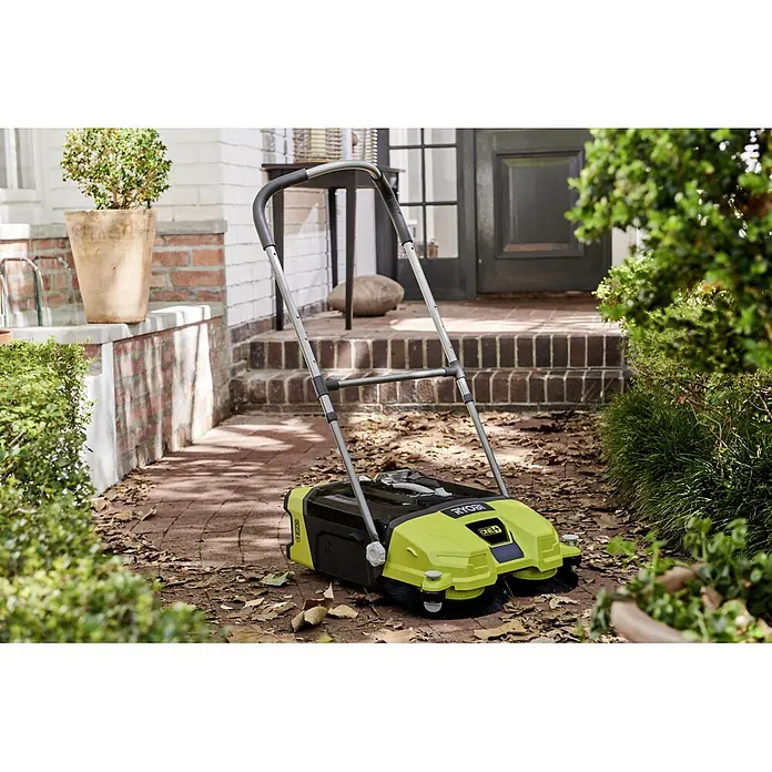 Ryobi ONE+ Akku-Handkehrmaschine R18SW3-120S - 18 V, 17 l, 1 Akku - Ryobi Kehrmaschine zum einfachen Entfernen von Laub und Schmutz von Gehwegen und Einfahrten. Ideal für Hausbesitzer.
