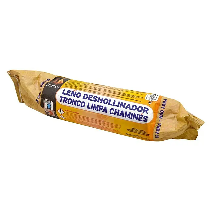 Deshollinador Eco - Apto para: Chimeneas - Un tronco deshollinador empaquetado de Écofeu, diseñado para ayudar a limpiar la chimenea de hollín y acumulación de creosota.
