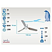 Purline Ventilador de techo Low Profile (Plateado, 132 cm, 35 W) | BAUHAUS