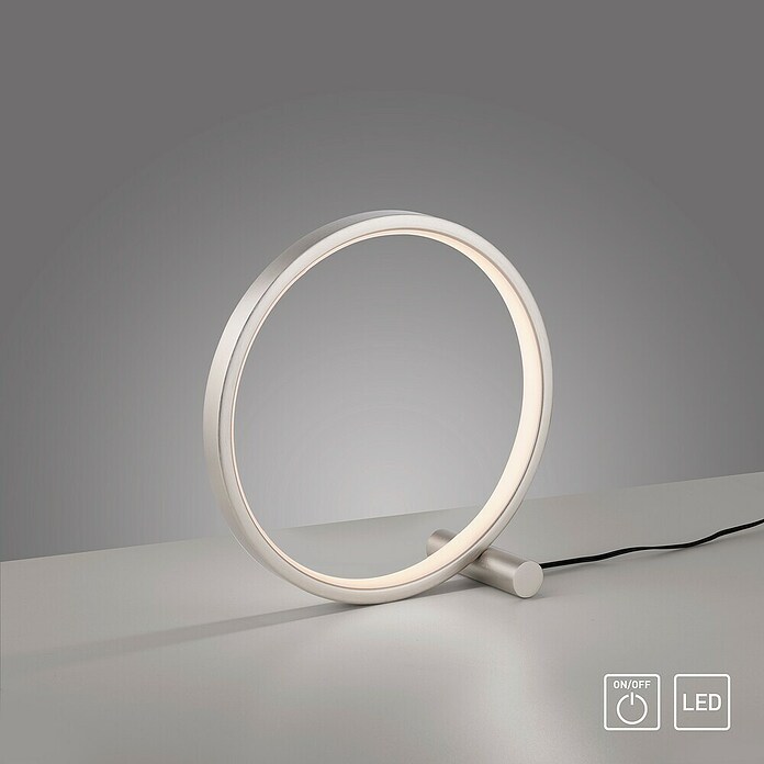 Just Light Ritus Lámpara de sobremesa redonda (10,5 W, Ø x Al: 25,5 x 10 cm, Blanco) | BAUHAUS
