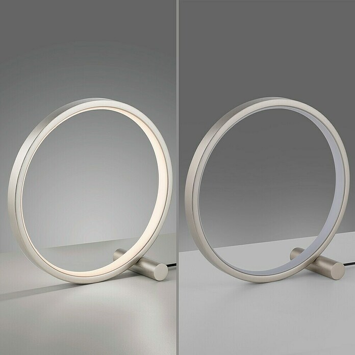 Just Light Ritus Lámpara de sobremesa redonda (10,5 W, Ø x Al: 25,5 x 10 cm, Blanco) | BAUHAUS