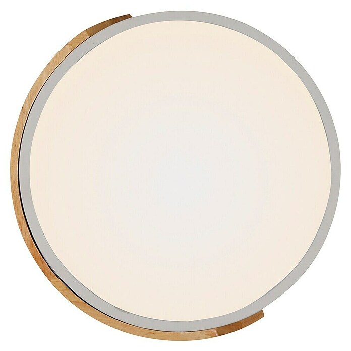 Paul Neuhaus Bila Plafón LED redondo (24 W, Ø x Al: 32 x 55 cm, Blanco/Madera, Blanco cálido) | BAUHAUS