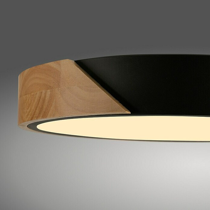 Paul Neuhaus Bila Plafón LED redondo (24 W, Negro/Madera, Blanco cálido) | BAUHAUS