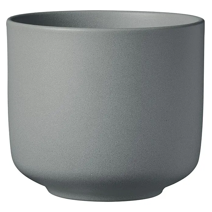 Soendgen Keramik Bari Übertopf rund Blossom - Außenmaß (Ø x H): 13 x 12 cm, Malve, Keramik - Grauer Keramikübertopf mit abgerundeter Basis. Ein schlichtes und elegantes Gefäß für Zimmerpflanzen, das in jedes Interieur passt.