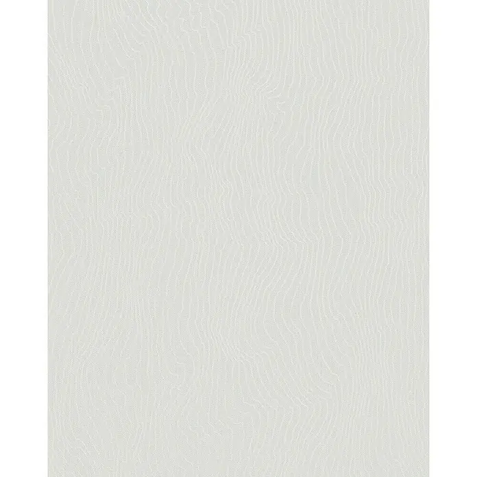 SCHÖNER WOHNEN-Kollektion Vliestapete Maserung - Grau/Creme, Grafisch, 10,05 x 0,53 m - Elegante, weiße Tapete mit subtilem, wellenförmigem Muster. Die perfekte Wahl für eine dezente und stilvolle Wandgestaltung im Wohnbereich.