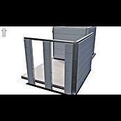 Telluria Metallgerätehaus Classico 3330 mit Lounge L rechts (Außenmaß inkl. Dachüberstand (B x T): 692 x 318 cm, Stahl, Anthrazit, Ohne Set) | BAUHAUS