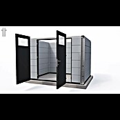 Telluria Metallgerätehaus Classico 2121 (Außenmaß inkl. Dachüberstand (B x T): 228 x 228 cm, Lichtgrau/Anthrazit, Stahl, Ohne Set) | BAUHAUS
