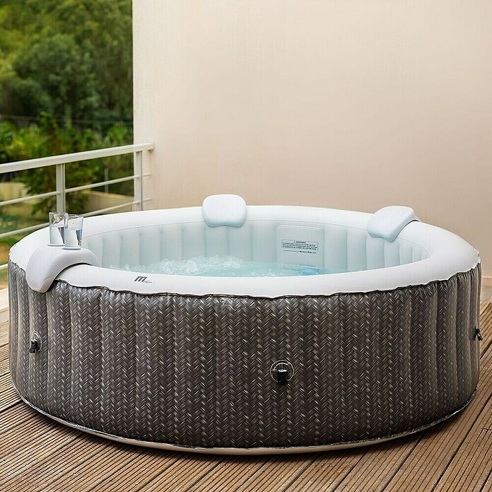 MSpa Mobil-Whirlpool Ottoman (Ø x H: 204 x 70 cm, Grau, 930 l) | BAUHAUS