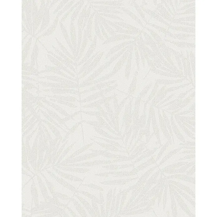 Marburg La Veneziana IV Vliestapete Palmenblätter - Hellbeige, Floral, 10,05 x 0,53 m - Elegantes, weißes Tapetenmuster mit zarten Palmenblatt-Motiven. Perfekt für eine helle, tropische Raumgestaltung mit stilvollem Touch.