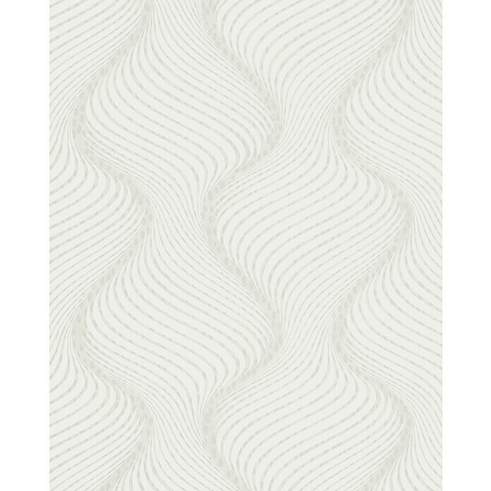Marburg La Veneziana III Vliestapete Welle (Beige/Weiß, Wellen, 10,05 x 0,53 m)