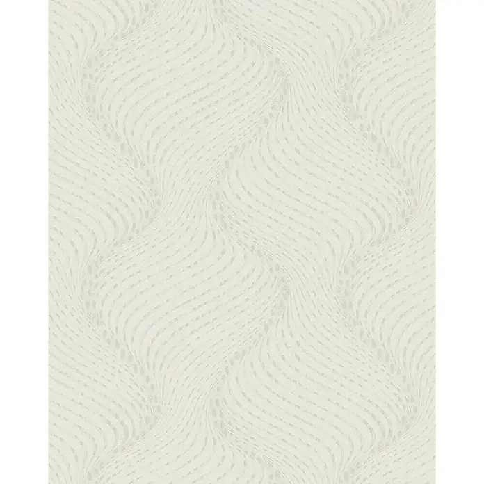 Marburg La Veneziana III Vliestapete Welle - Creme, Wellen, 10,05 x 0,53 m - Abstrakte Tapete mit wellenförmigem Muster in sanften Weißtönen, ideal für eine moderne Raumgestaltung.