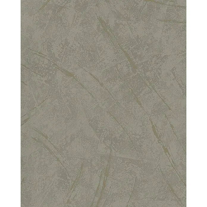 Marburg La Veneziana III Vliestapete Struktur - Braun/Grau, Betonoptik, 10,05 x 0,53 m - Eine Nahaufnahme eines beigen Wandhintergrunds mit einem dezenten, strukturierten Muster und diagonalen Pinselstrichen.