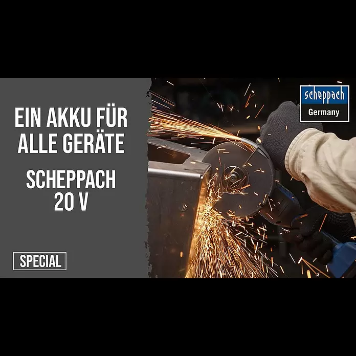 Scheppach IXES 20V Akku-Druckreiniger C-HPG35-X Set S - 20 V, 1 Akku, 2 Ah, 180 l/h - Ein Akku fr alle Gerte  Scheppach 20 V