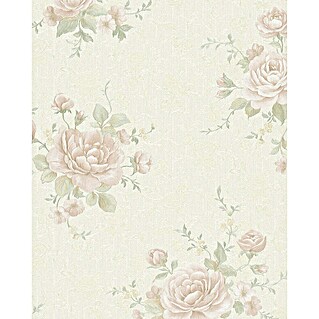 Marburg Home Classic Belvedere Vliestapete Rosen-Bouquet (Beige, Floral, 10,05 x 0,53 m)