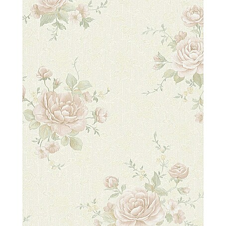Marburg Home Classic Belvedere Vliestapete Rosen-Bouquet (Beige, Floral, 10,05 x 0,53 m)