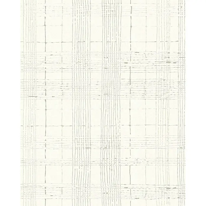 Marburg Casual Vliestapete Karrierte Linien - Hellbeige, Streifen, 10,05 x 0,53 m - Elegantes Tapetenmuster mit unregelmäßigen, sich kreuzenden Linien in einem dezenten Farbton, ideal für moderne Wohnräume und stilvolle Akzente.