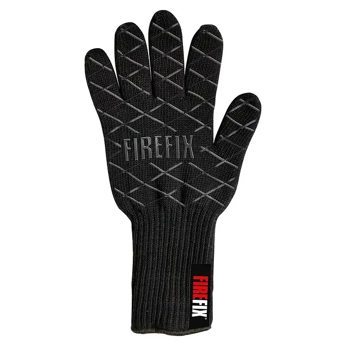 Firefix 5-Finger Handschuh - Schwarz - Isolierhandschuh mit "Firefix"-Logo und Rautenmuster. Schützt die Hände vor Hitze.