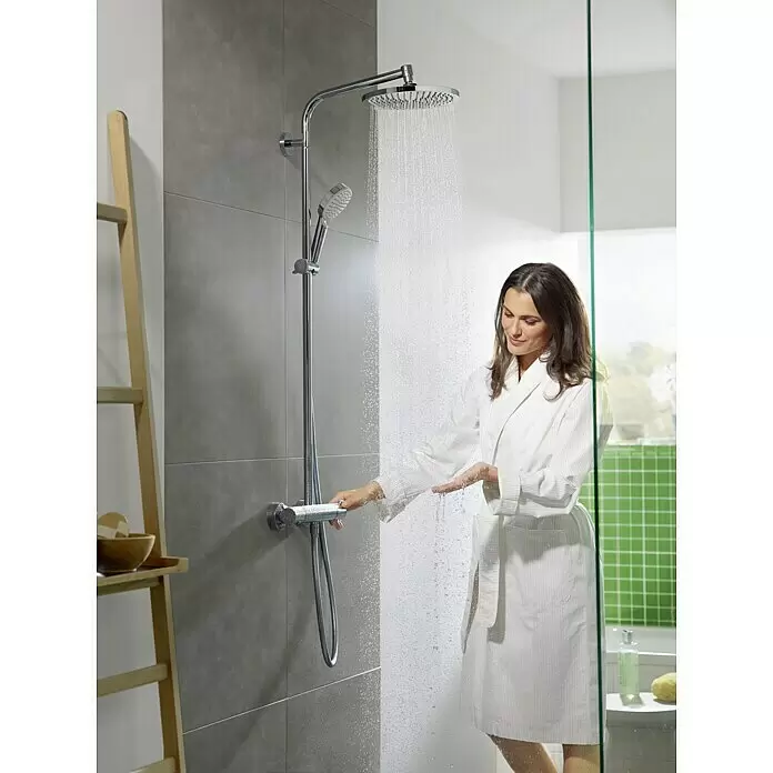 Hansgrohe Crometta Duschsystem Showerpipe S 240 Vario - Durchmesser Kopfbrause: 24 cm, Anzahl Strahlarten: 2 Stk., Chrom