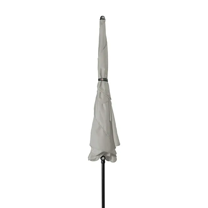 Doppler Sunline Marktschirm Waterproof Neo - Grau, Bespannungsmaß (L x B): 225 x 120 cm - Grauer, geschlossener Gartenschirm mit schwarzem Mast. Ideal für den Sonnenschutz im Garten oder auf der Terrasse.