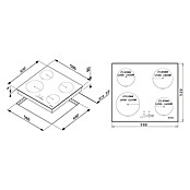 Pyramis Induktionskochfeld PHI62430FMB (Anzahl Induktionskochstellen: 4 Stk.) | BAUHAUS