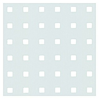 Alberts Chapa con agujeros cuadrados (1.000 x 300 mm, Espesor: 0,8 mm, Aluminio, Anodizado)
