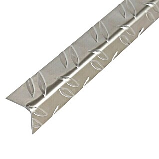 Kantoflex Ángulo de chapa estriada (L x An x Al: 2.000 x 23,5 x 23,5 mm, Aluminio)