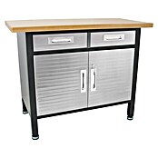 Werkbank mit Schubladen & Unterschrank (L x B x H: 61 x 122 x 95 cm, 2 Schubladen)