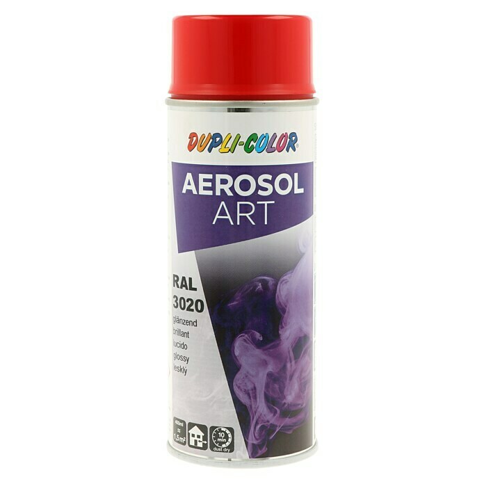 Dupli-Color Aerosol Art Sprayverf RAL 3020 (Glanzend, 400 ml, Verkeersrood)