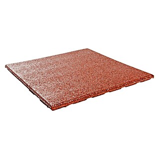 Terrastegel Rubber (500 mm x 500 mm x 2,5 cm, Rood)