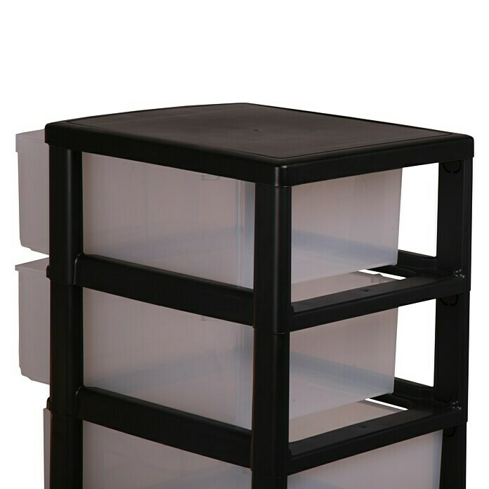 Rollcontainer (L x B x H: 38 x 30 x 67 cm, 6 Schubladen, Kunststoff)