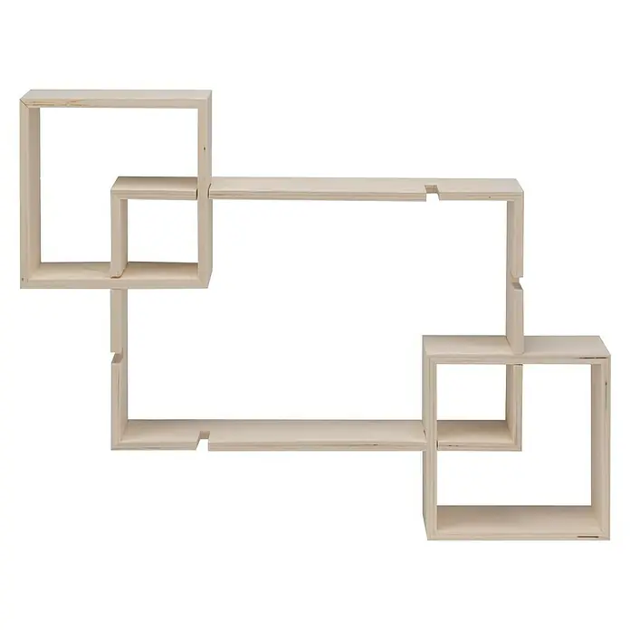 Rahmen-Set Design-Rahmen - 3 Stk., Holz, Rechteckig - Holzwandregal mit verschachtelten Würfeln zur Aufbewahrung und Dekoration von Gegenständen. Praktisches Design für jeden Wohnraum.