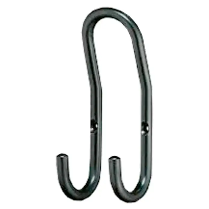 Häfele Gancho para colgar - An x Al: 60 x 150 mm, Acero - Gancho doble metálico para colgar objetos. Un accesorio práctico y resistente para la organización.