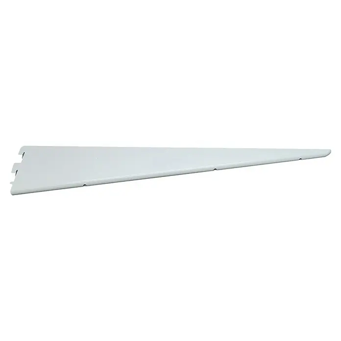 Regalux U-Träger E 32 - Länge: 47 cm, Weiß - Weiß lackierte Regalschiene zur Wandmontage für flexible Regalsysteme, ideal für Geschäfte und Lager.
