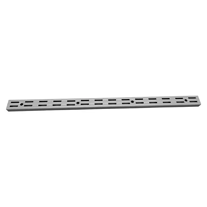 Regalux Wandschiene E32Länge: 206 cm, Zweilochsystem, Stahl, Silber