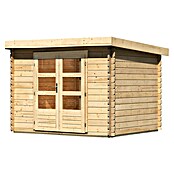 Karibu Gartenhaus Flora 3 (Außenmaß inkl. Dachüberstand (B x T): 297 x 237 cm, Holz, Natur) | BAUHAUS