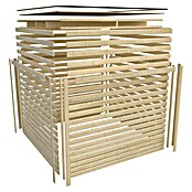 Karibu Saunahaus Cuben (9 kW Bio-Saunaofen mit externer Steuerung, Terragrau, L x B x H: 276 x 276 x 210 cm) | BAUHAUS