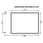 Karibu Gerätehaus Multi (Außenmaß inkl. Dachüberstand (B x T): 300 x 186,5 cm, Holz, Terragrau) | BAUHAUS