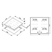 Pyramis Induktionskochfeld PHI63432FMB (Anzahl Induktionskochstellen: 4 Stk.) | BAUHAUS