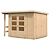 Karibu Gerätehaus Multi (Außenmaß inkl. Dachüberstand (B x T): 300 x 186,5 cm, Holz, Natur) | BAUHAUS