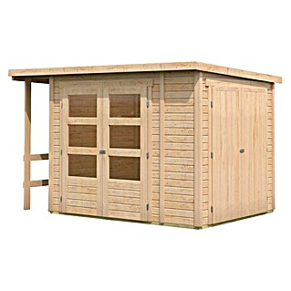 Karibu Gerätehaus Multi (Außenmaß inkl. Dachüberstand (B x T): 300 x 186,5 cm, Holz, Natur)