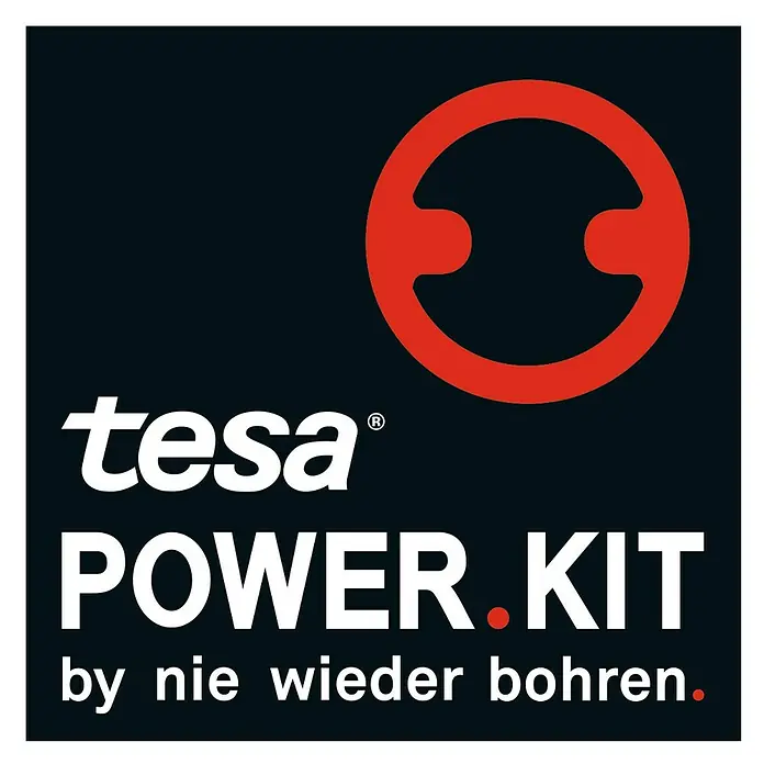 Tesa Moon Badetuchhalter - Breite: 64 cm, Graphit, Matt - Tesa Power.Kit Logo: Das innovative Klebesystem für Bad und Küche, für eine einfache und saubere Montage ohne Bohren.