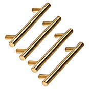 Rei Tirador para muebles (Distancia entre orificios: 96 mm, Latón, Brillante, 4 ud.) | BAUHAUS