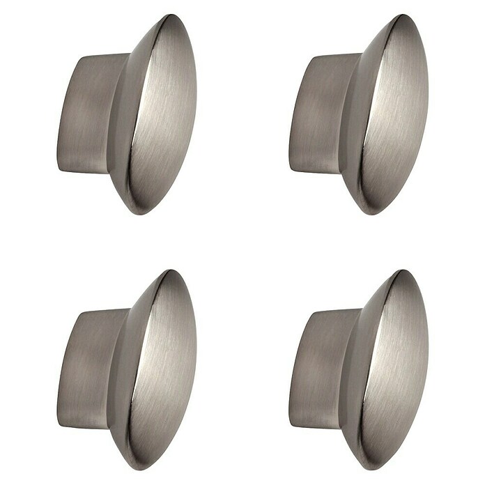 Rei Pomo para muebles (Diámetro: 41 mm, Níquel, Satinado, 4 ud.) | BAUHAUS