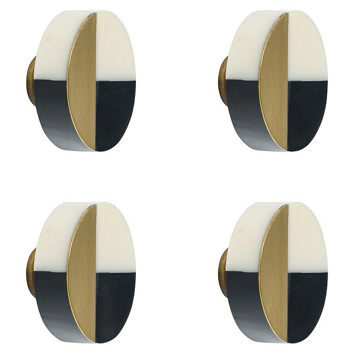 Rei Pomo para muebles (Diámetro: 38 mm, Latón, Brillante, 4 ud.) | BAUHAUS