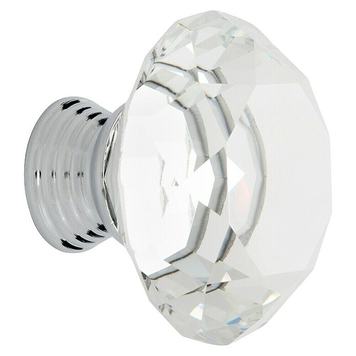 Rei Pomo para muebles (Diámetro: 40 mm, Transparente, Brillante, 2 ud.) | BAUHAUS
