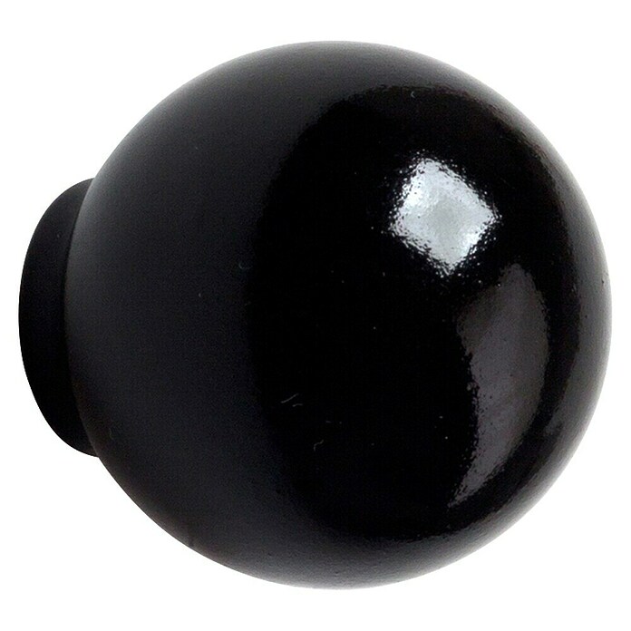 Rei Pomo para muebles 309 (Diámetro: 34 mm, Negro, 6 ud.) | BAUHAUS