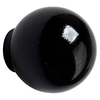 Rei Pomo para muebles 309 (Diámetro: 34 mm, Negro, 6 ud.)