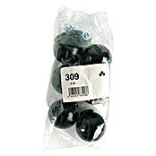 Rei Pomo para muebles 309 (Diámetro: 34 mm, Negro, 6 ud.) | BAUHAUS