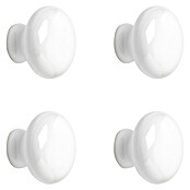 Rei Pomo para muebles (Diámetro: 35 mm, Blanco, 4 ud.) | BAUHAUS