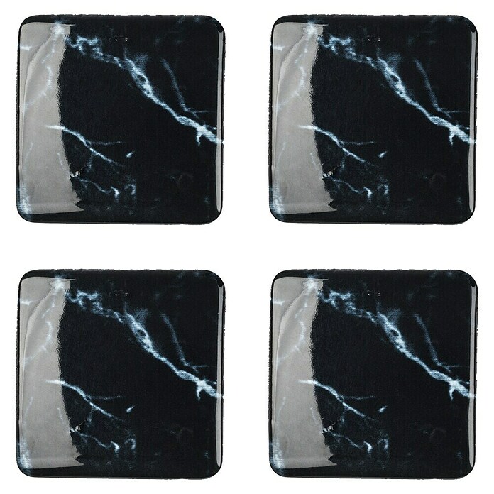 Rei Pomo para muebles (L x An: 37 x 37 mm, Mármol negro, Brillante, 4 ud.) | BAUHAUS